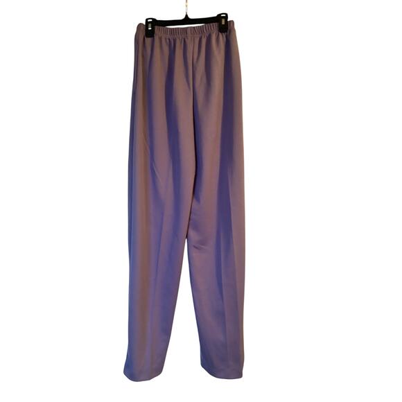 Vintage Blair Womens Polyester Pants Sewn in Front Pleat Slit Pockets Purple 10T - Picture 2 of 5